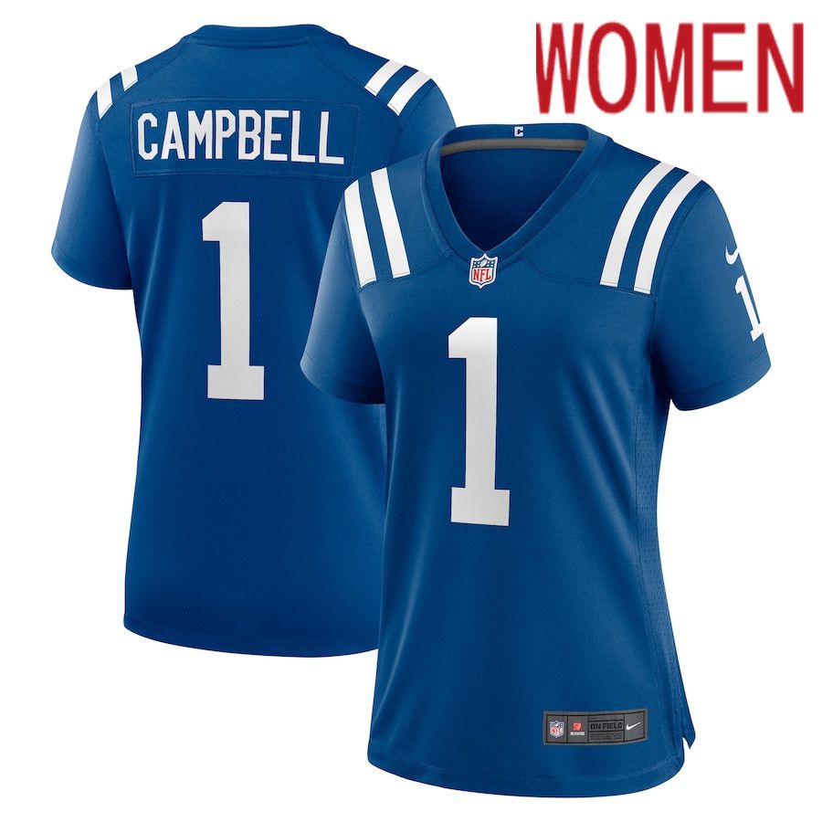 Women Indianapolis Colts #1 Parris Campbell Nike Royal Game Player NFL Jersey->women nfl jersey->Women Jersey